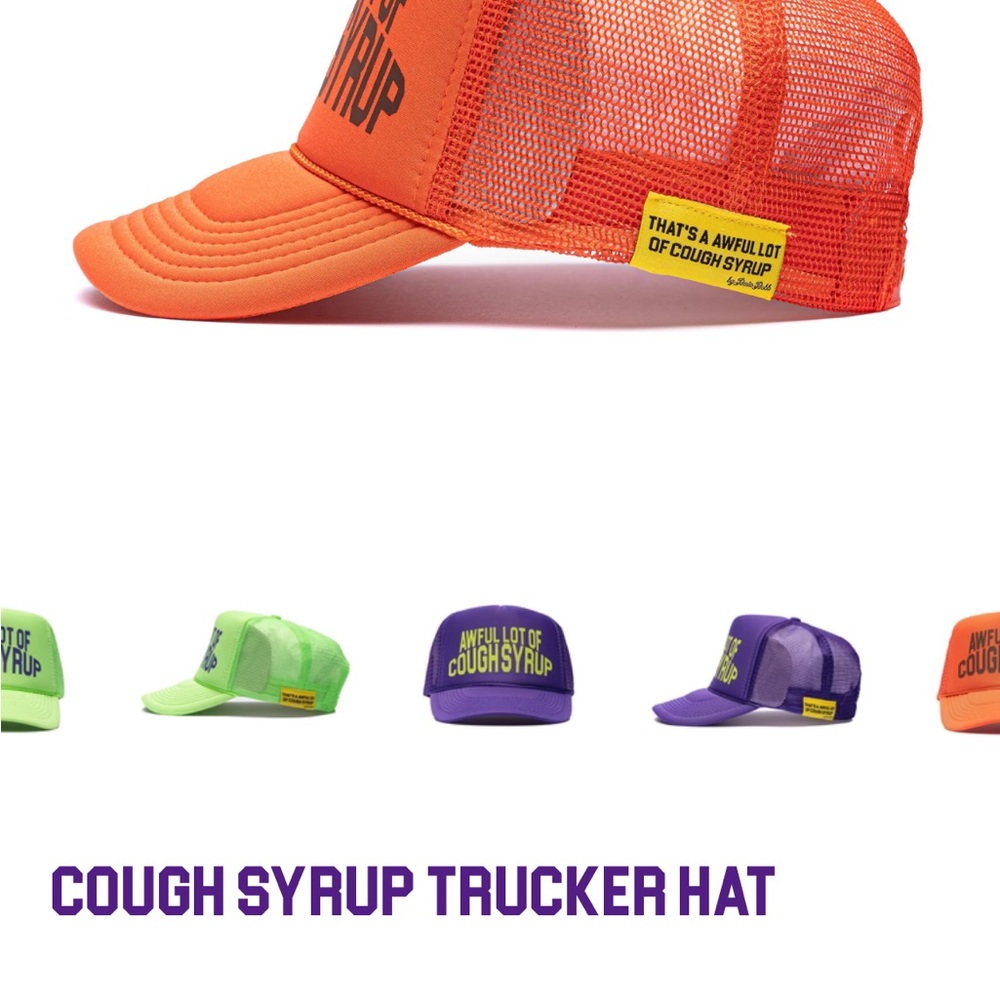 ALOCS Trucker Hat Brand New W/tags 100% authentic cough syrup hat purple/pink